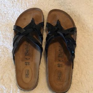 Betula Birkenstock Vinja Black Patent Sandals